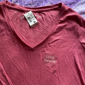 Pinkish Red Long sleeve t SMALL